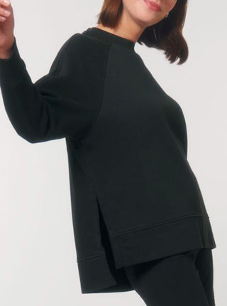 Sweater Sidecut Damen - Black