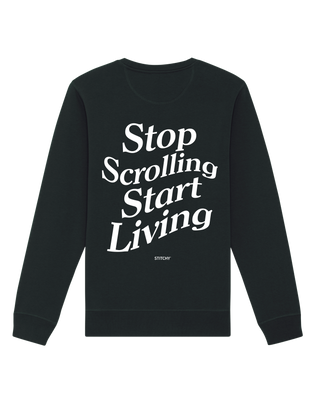 Stop Scrolling Start Living / Sweater Light Unisex NEU