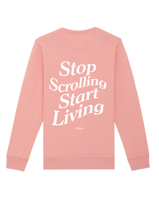 Stop Scrolling Start Living / Sweater Light Unisex NEU