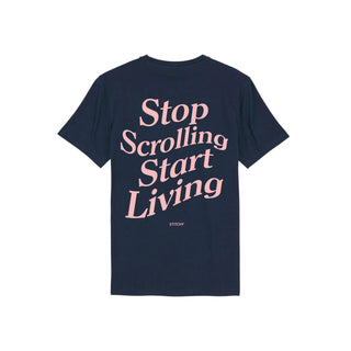 Stop Scrolling Start Living / T-Shirt Unisex NEU