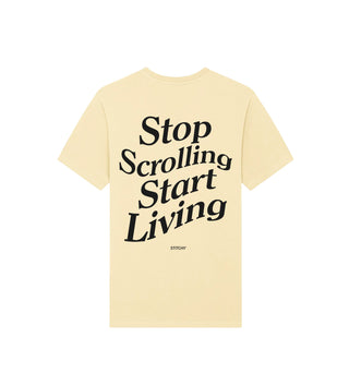 Stop Scrolling Start Living / T-Shirt Unisex NEU