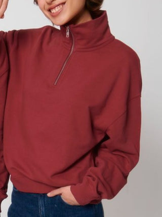 Halfzip Sweater Dry - Red Earth