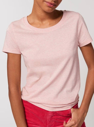 T-Shirt Damen - Cream Heather Pink