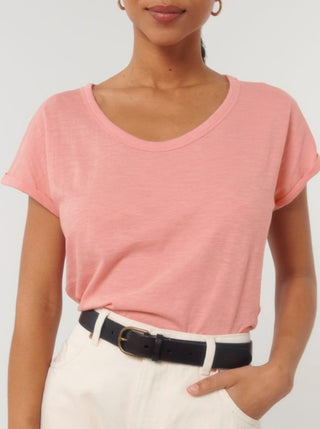 T-Shirt Slub Damen - Canyon Pink