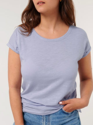 T-Shirt Slub Damen - Lavender